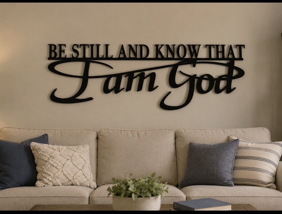 Metal "Be Still And Know That I am God "wall hanging