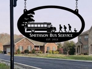 SCHOOL BUS sign metal ,Personalized Metal Bus Sign