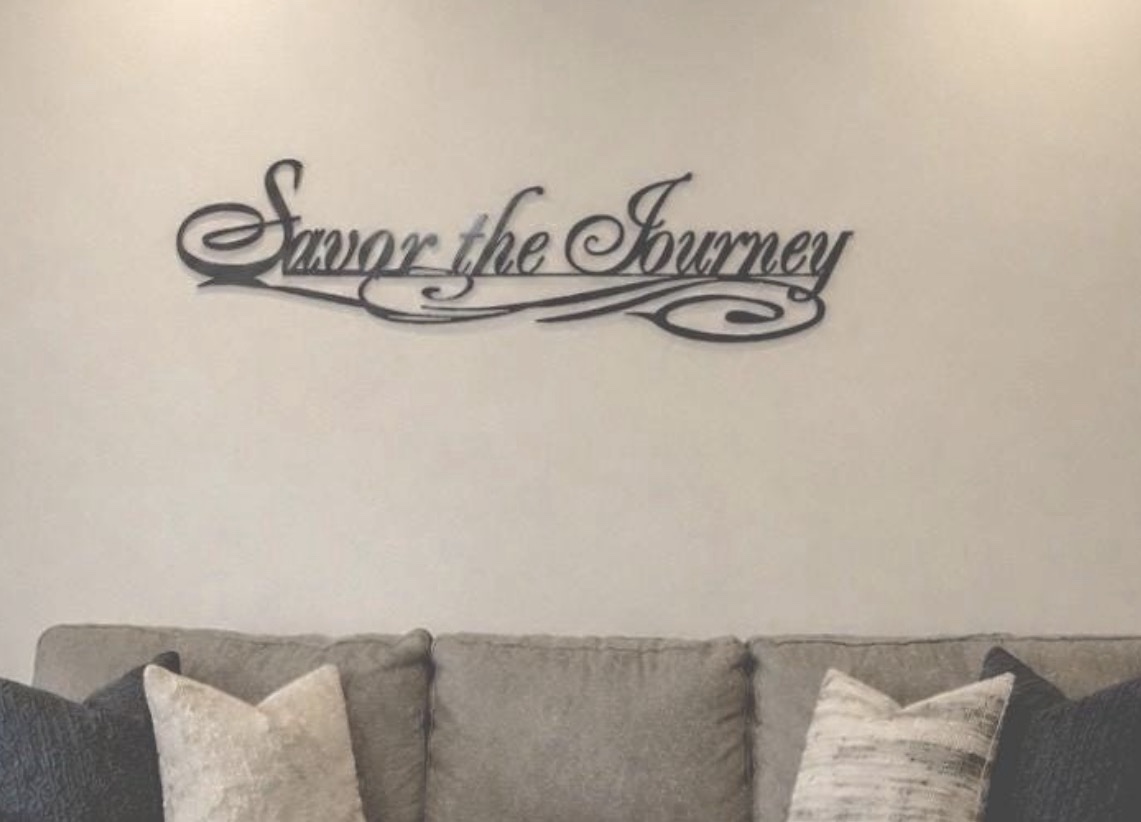 Metal wall words Savour the Journey - Image 2