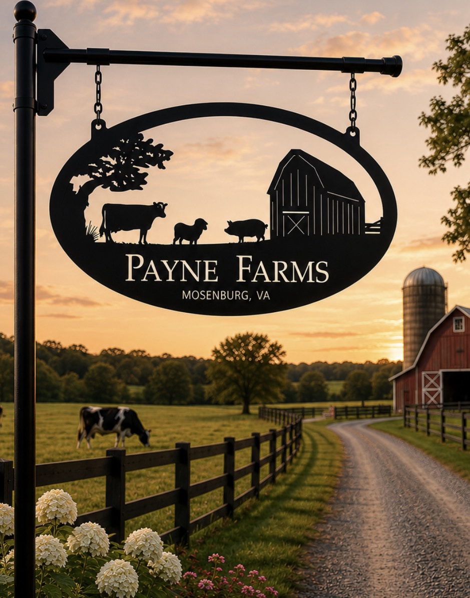 Metal SHEEP Sign, pig barn SHEEP COW sign, metal farm sign