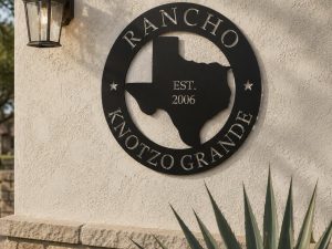 Metal star sign with  Texas STAR and custom name