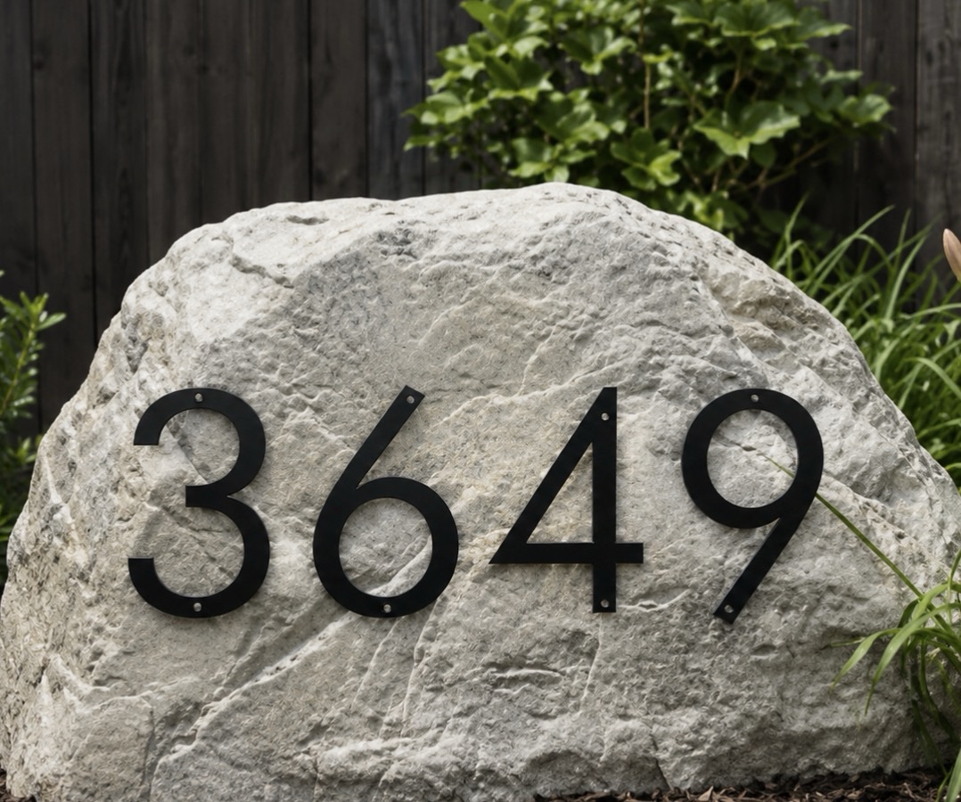 METAL HOUSE NUMBERS 5 inch, 6 inch , 7 inch ,8 inch ,10 inch or 12 inch - Image 2