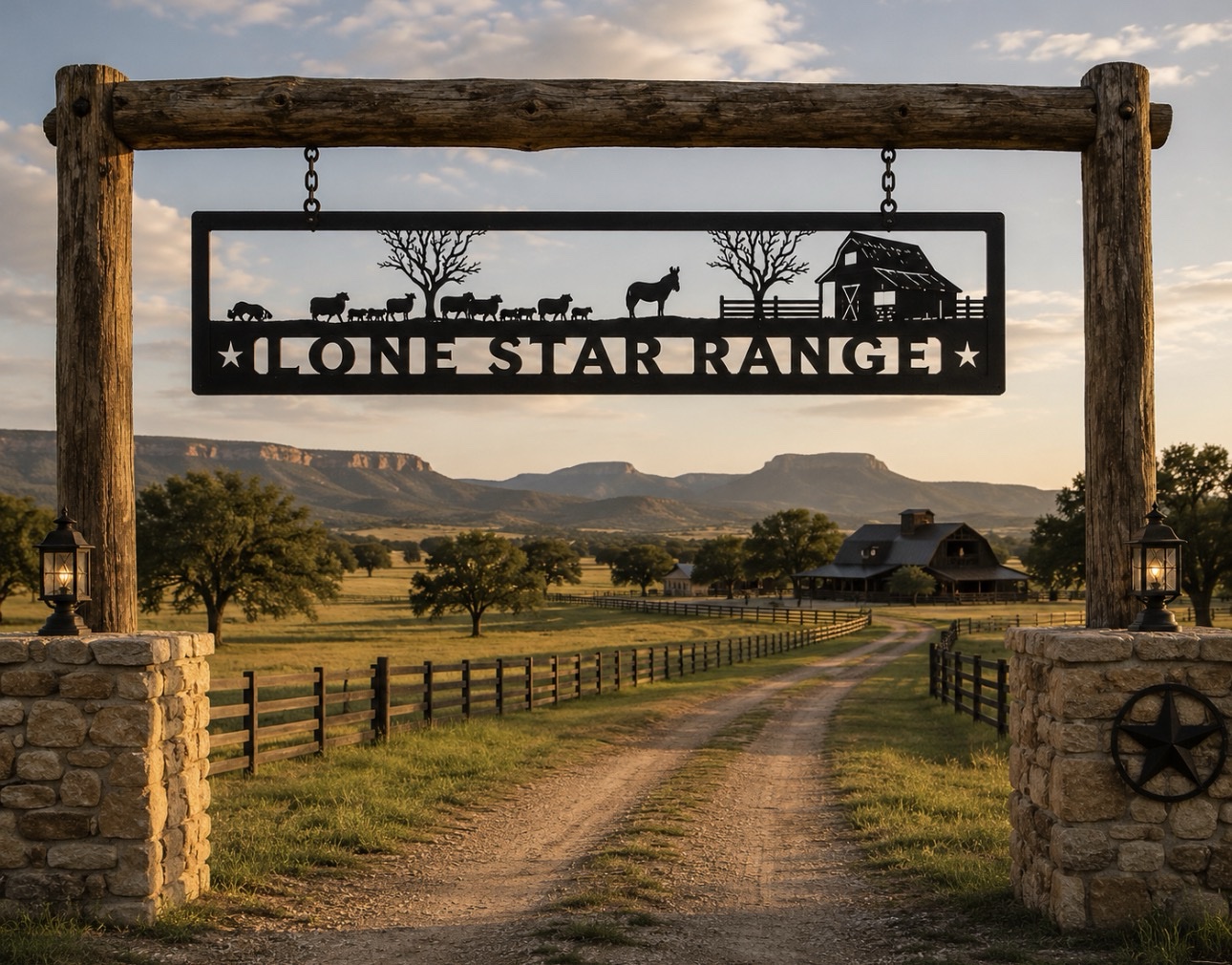 Custom Cattle Drive Metal Driveway topper or Wall Art
