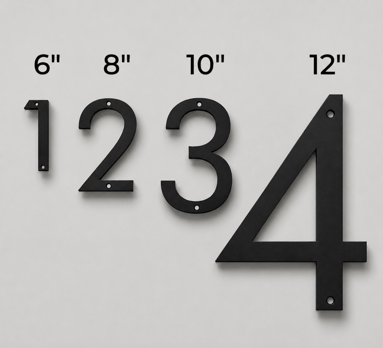 METAL HOUSE NUMBERS 5 inch, 6 inch , 7 inch ,8 inch ,10 inch or 12 inch - Image 3