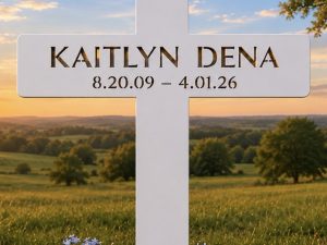 Metal Memorial Cross Sign Memory of Loved One Sympathy Gift Funeral Tribute Steel Personalized Grave Marker Roadside Remembrance