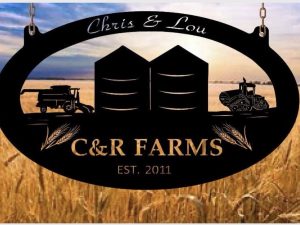 Wheat FARM SIGN Grain bin Plaque Personalized Tractor Address Combine Track tractor