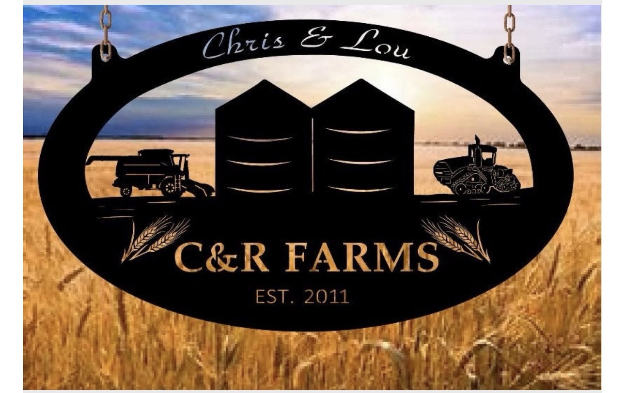 Wheat FARM SIGN Grain bin Plaque Personalized Tractor Address Combine Track tractor