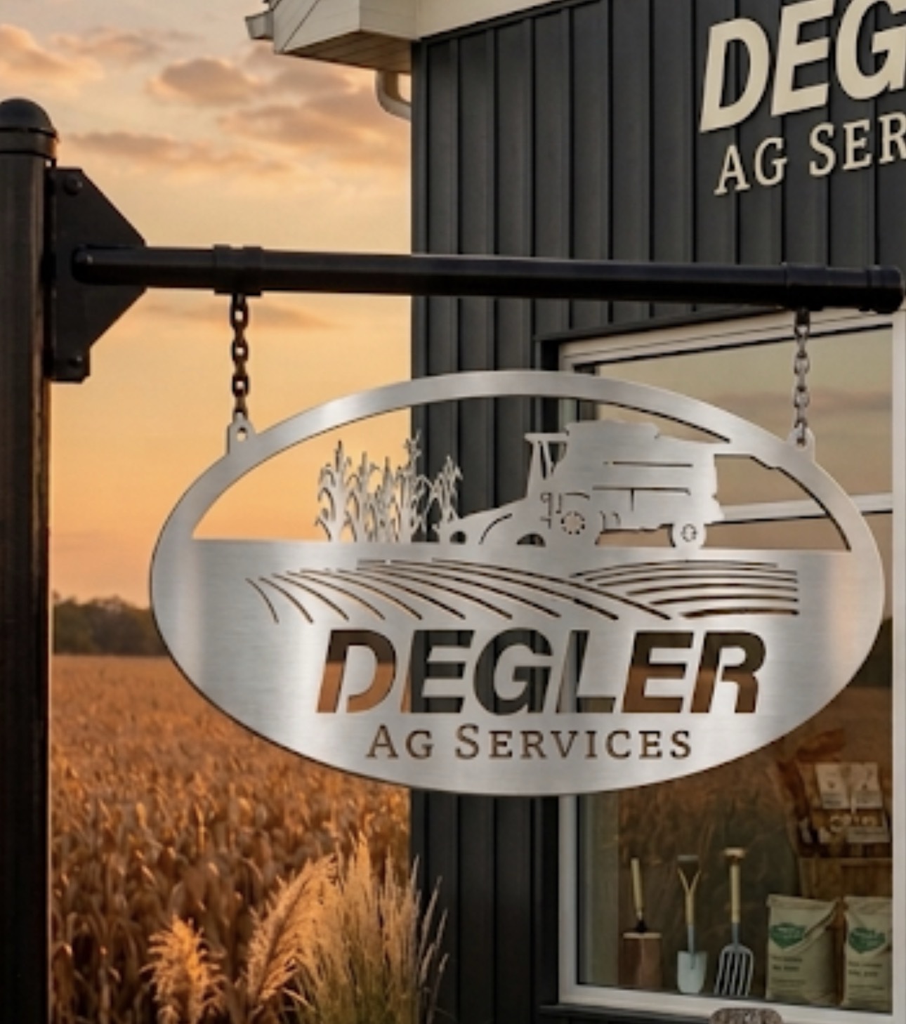 Metal COMBINE Sign Corn Harvest Plaque Address Combine Name Sign - Image 2