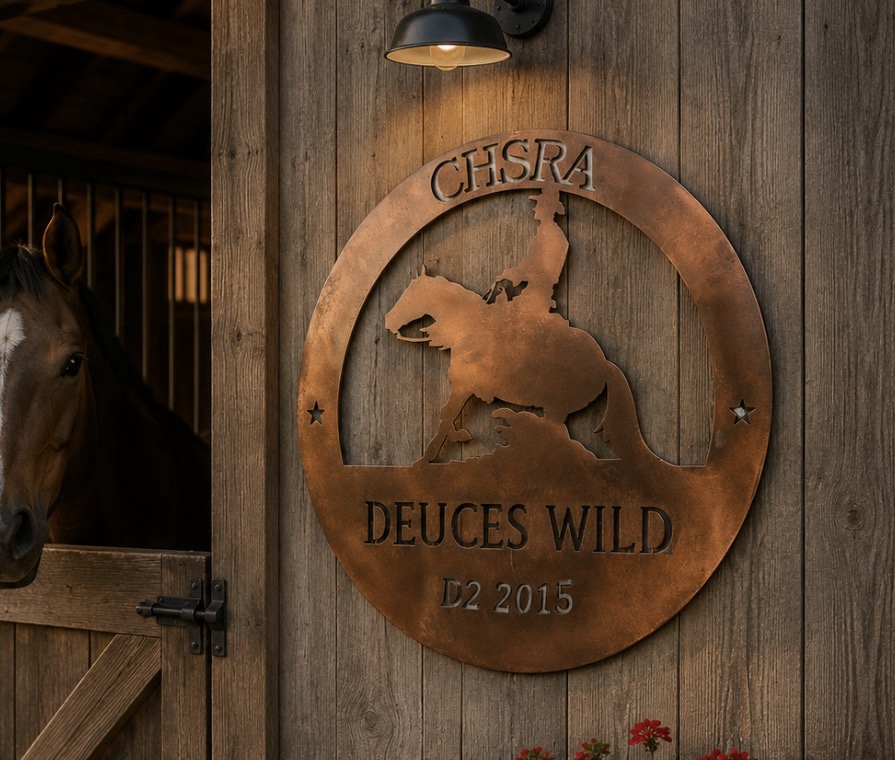 Rodeo team roping sign,Personalized Metal RODEO TEAM ROPING sign - Image 3