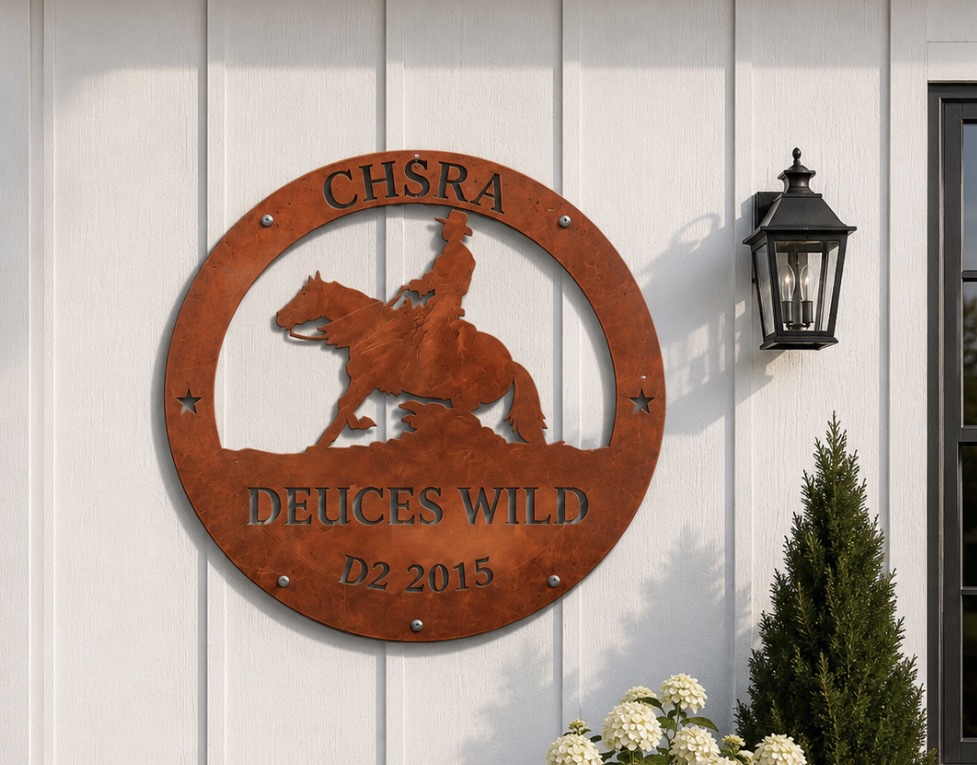 Rodeo team roping sign,Personalized Metal RODEO TEAM ROPING sign - Image 4