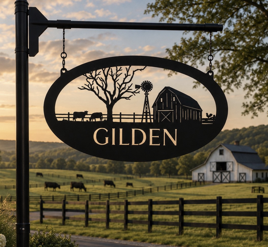 Metal HORSE Sign, metal cow pasture sign, horse Barn Windmill Horses fence - Image 2