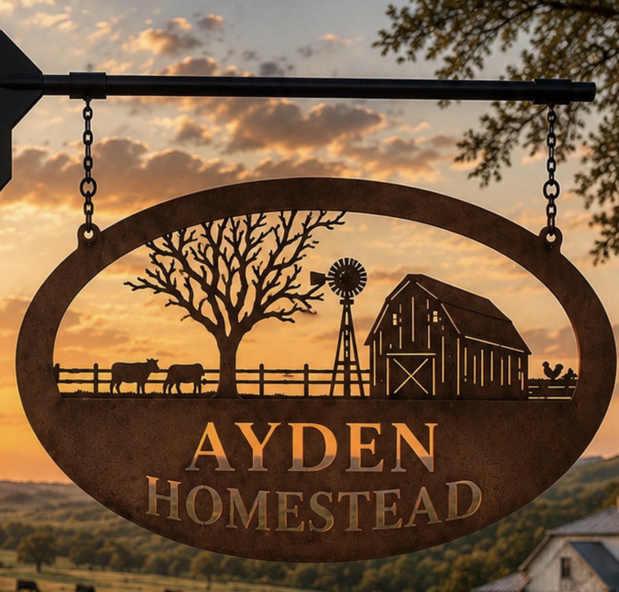 Metal HORSE Sign, metal cow pasture sign, horse Barn Windmill Horses fence - Image 3