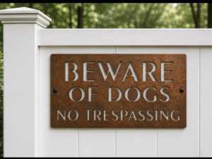 BEWARE OF DOGS No Trespassing metal Keep off sign metal warning sign