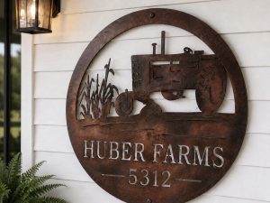 Metal 4020 farm sign ,corn stalks 4020 John Deere tractor sign CUSTOMIZED