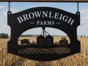 FARM SIGN Combine Grain bins plaque Agricultural Name sign by Sign Performance