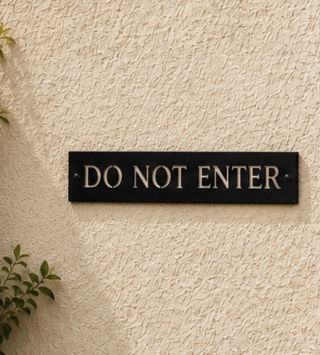 Metal DO NOT ENTER sign Warning sign keep out plaque stay away - Image 3