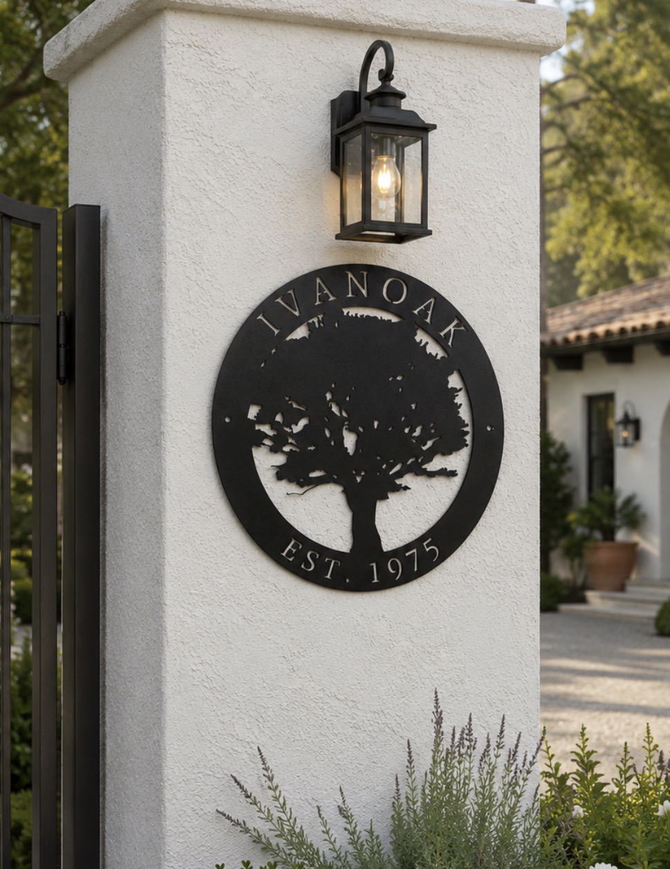 Metal OAK TREE sign, OAK Tree sign, with your name