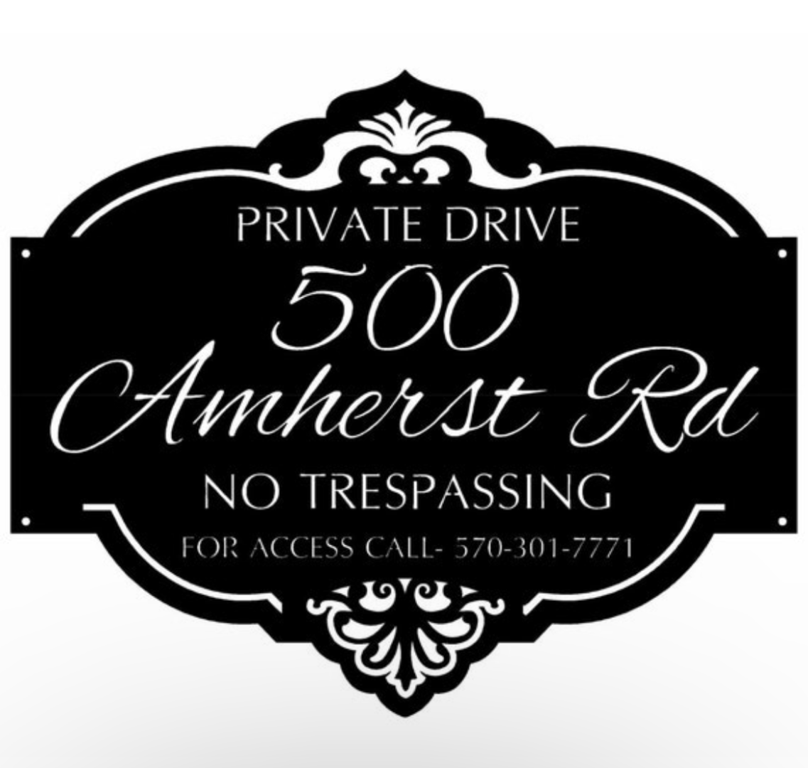 Custom laser cut metal sign with gorgeous detail wedding sign address plaque - Image 2