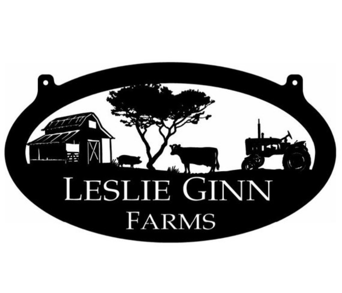Metal Sign pig cow tractor sign customized with your name - Image 2