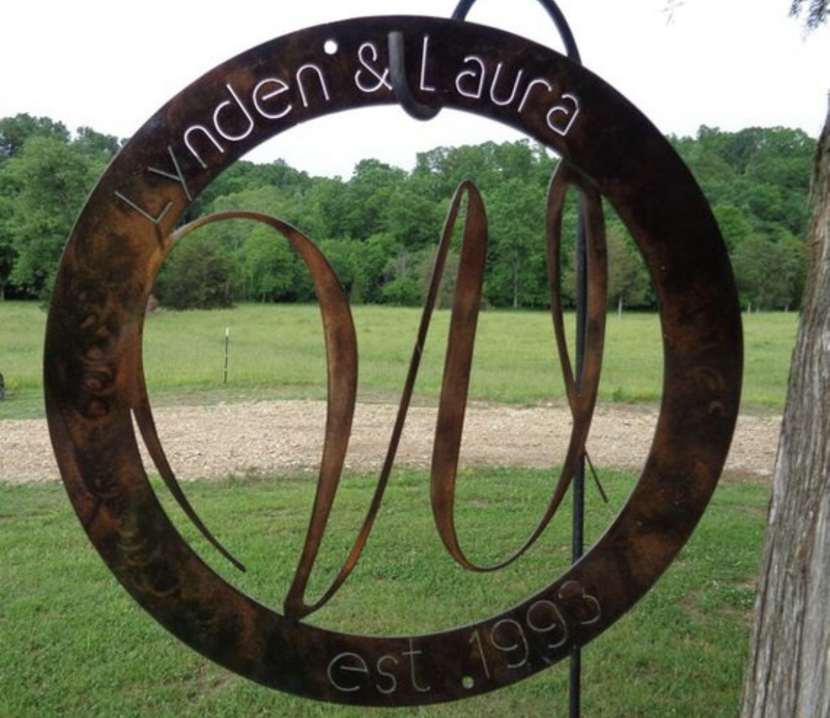 Metal MONOGRAM SIGN gorgeous front door accent