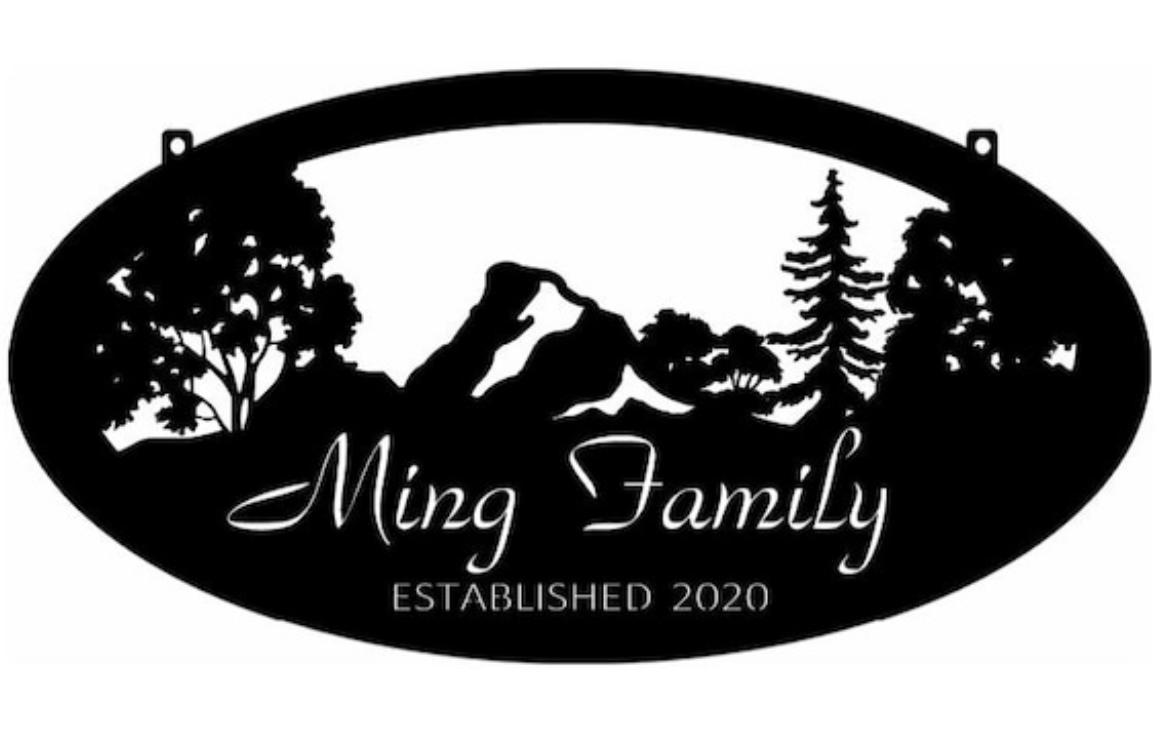 Metal MOUNTAIN RIVER Sign, mountain creek sign, metal cabin sign - Image 2