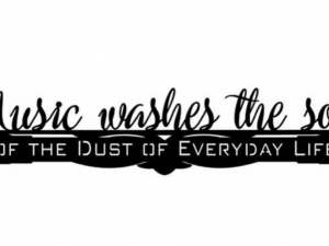 Music Washes the Soul of the Dust of Everyday Life, Gorgeous Metal Wall Words