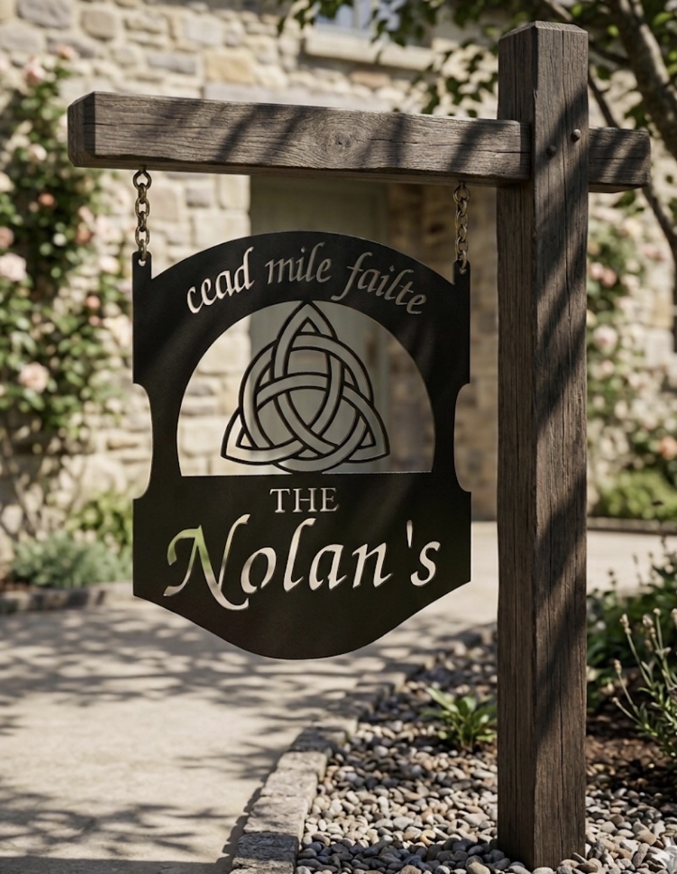 Metal CELTIC KNOT SIGN Irish sign