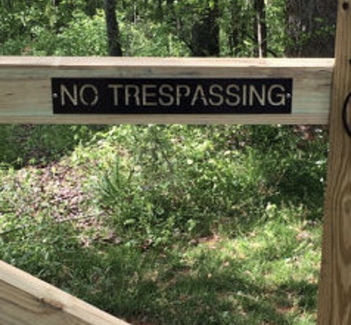 Metal No Trespassing sign in powder coat finish - Image 2