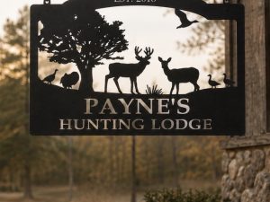 Metal WILDLIFE sign, deer turkey wildlife custom sign