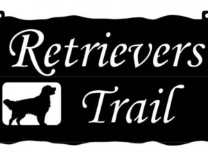 Metal Retriever sign ,RETRIEVER DOG sign, metal dog sign