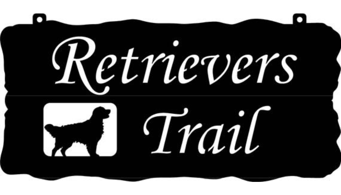 Metal Retriever sign ,RETRIEVER DOG sign, metal dog sign
