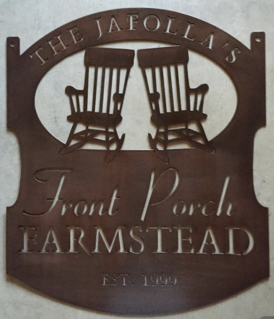 ROCKING CHAIR metal sign, front porch sign rocking chair address sign customized - Image 2