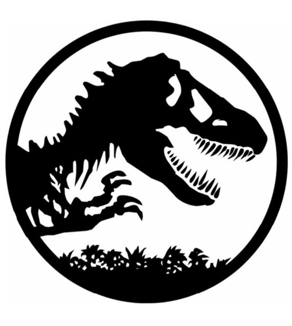 Metal Dino Skeleton in circle, Metal DINOSAUR with your name - Image 2