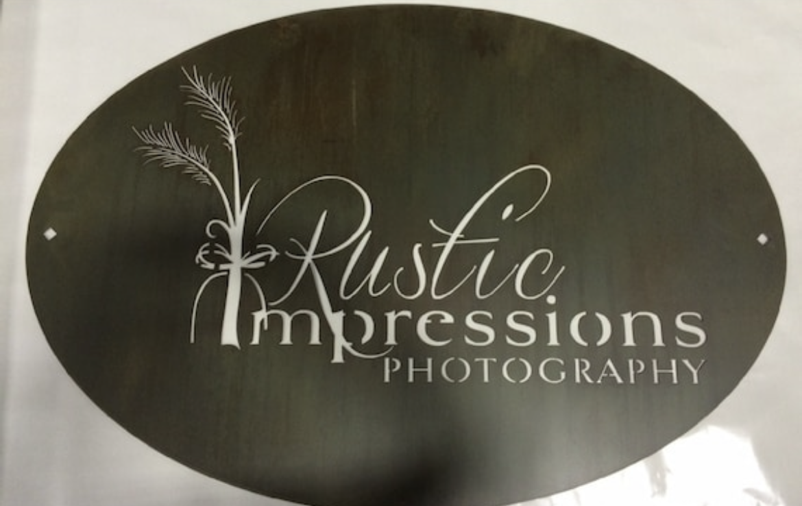 4ft Metal LOGO sign with your logo