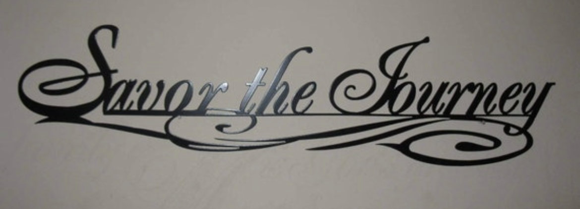 Metal wall words Savour the Journey - Image 4