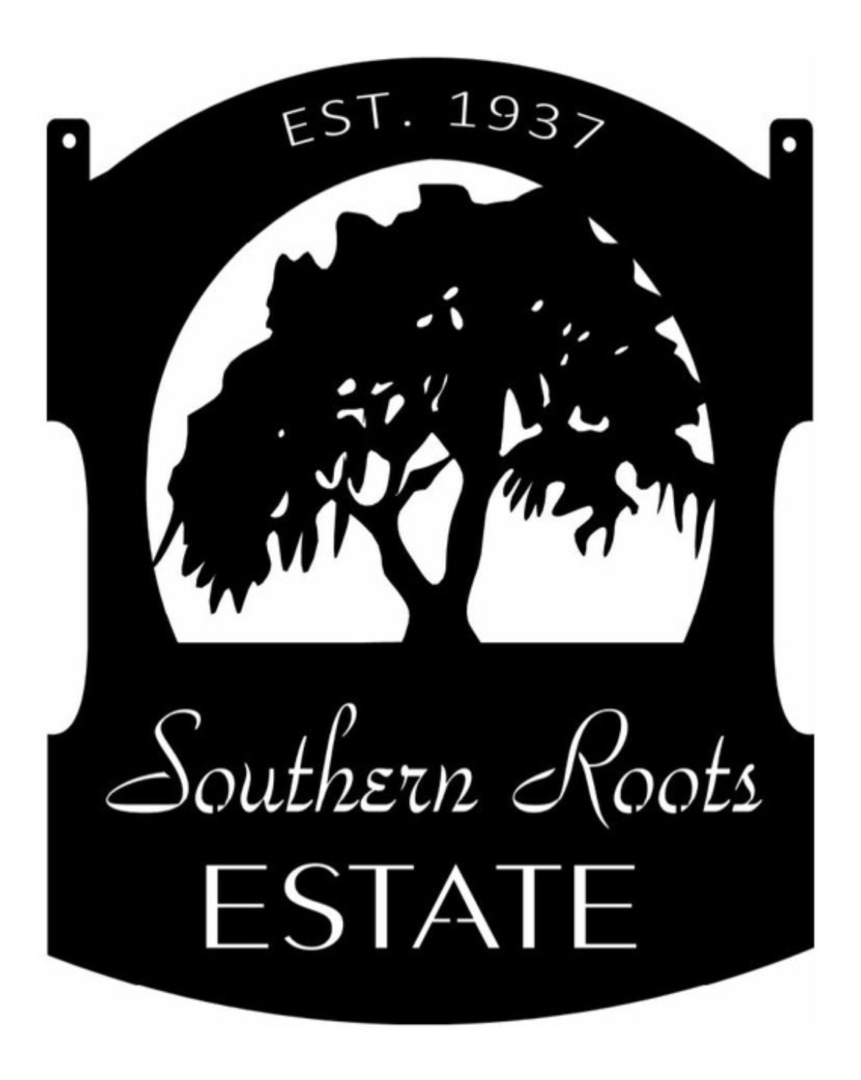Metal OAK TREE sign ,oak tree draped in spanish moss