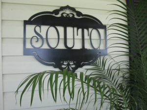 Personalized, metal sign with gorgeous detail