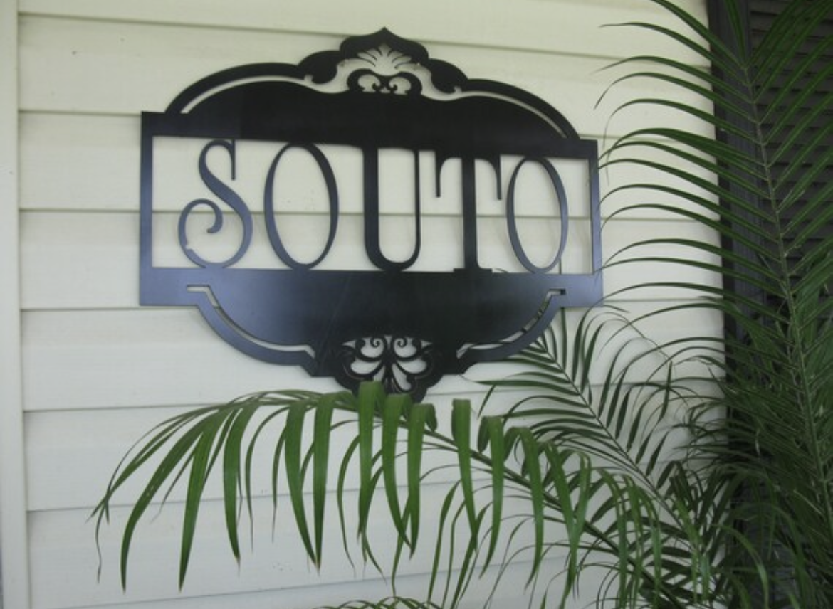 Personalized, metal sign with gorgeous detail
