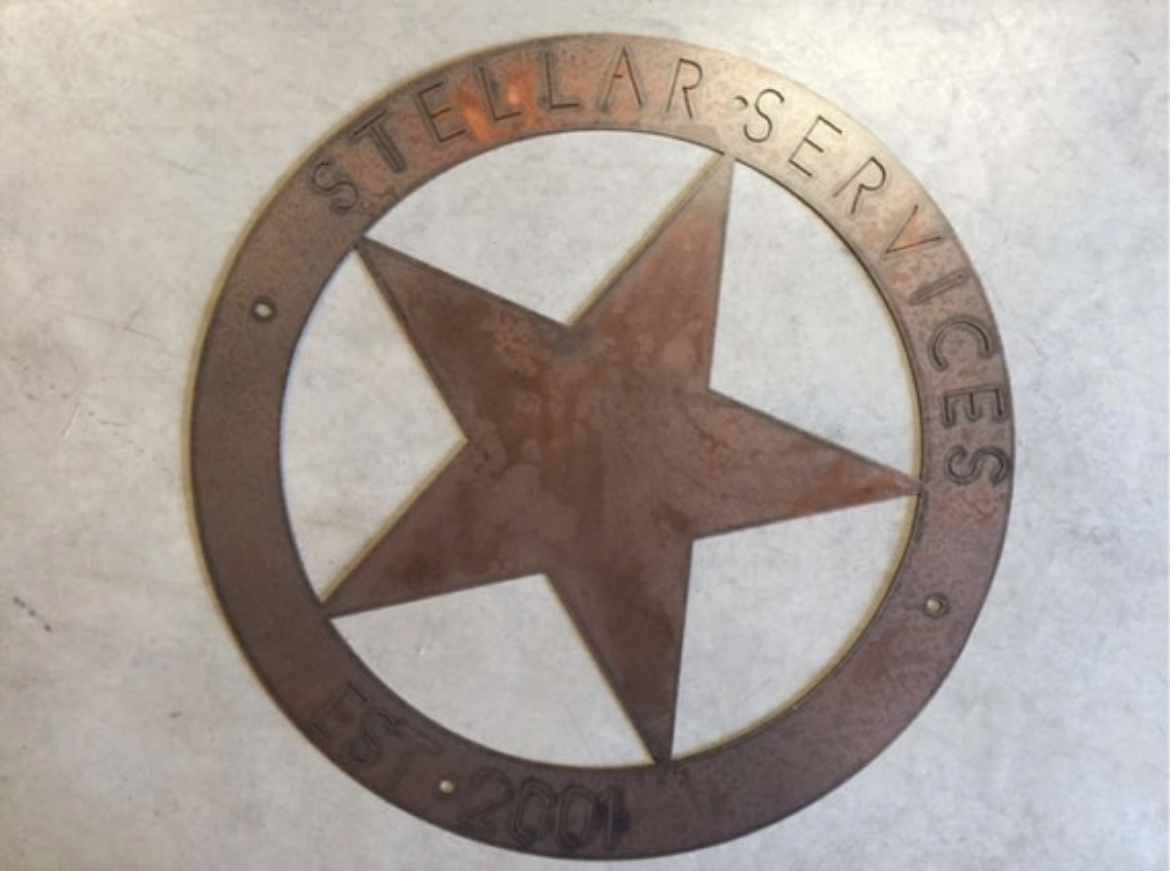 Metal star sign with Texas STAR and custom name - Image 3
