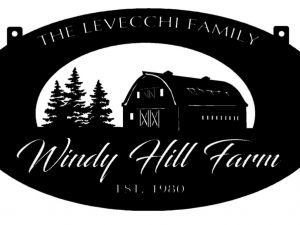 Oval METAL Evergreen Barn SIGN ,personalized metal barn sign with evergreens , personal yard sign, perfect gift